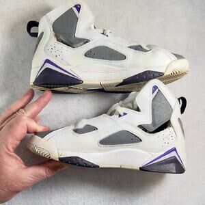 Sneaker Nike Air Jordan True Flight 2008 Youth 6 White Grey Purple #342774-151
